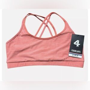 FourLaps Vitality Sports Bra  in the color Blush- Size M NWT